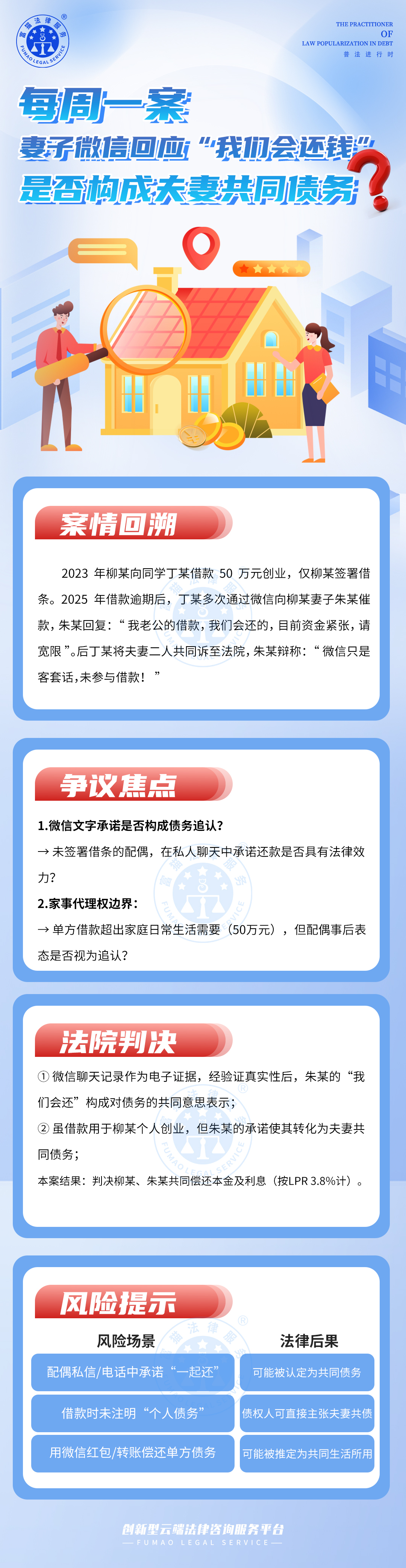 富猫法务：妻子微信回应“我们会还钱”，是否构成夫妻共同债务？